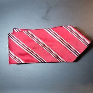 Red striped men's dress tie